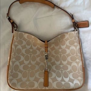 Coach Hampton Monogram Clip Jacquard Bag